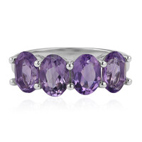 Zilveren ring met amethisten