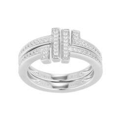 Zilveren ring met zirkonen (Adela Silber)