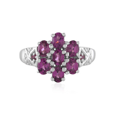 Zilveren ring met rhodolieten