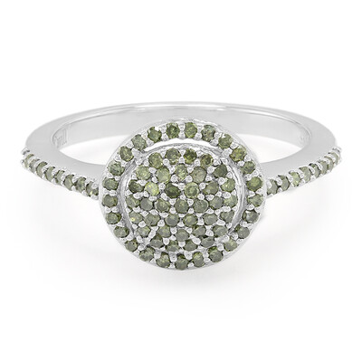 Zilveren ring met Fancy diamanten