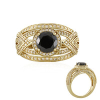 Gouden ring met een zwarte diamant (de Melo)