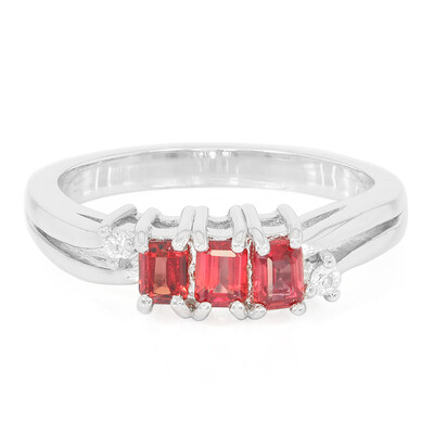 Zilveren ring met Malawi robijnen