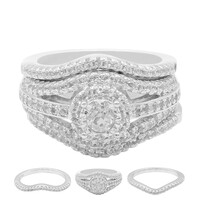 Zilveren ring met een witte topaas