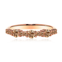 Gouden ring met SI1 Argyle Rose De France Diamanten