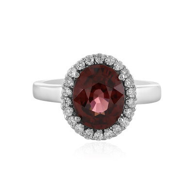 Zilveren ring met een roze zirkoon