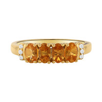 Zilveren ring met spessartienstenen
