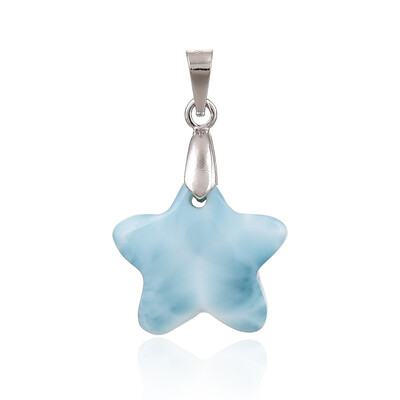 Zilveren hanger met een larimar