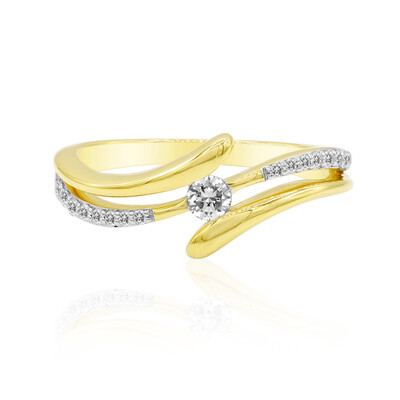 Gouden ring met een IF Diamant (D) (Annette)
