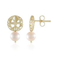 Gouden oorbellen met zoetwater kweekparels (Ornaments by de Melo)