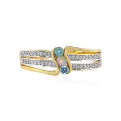 Zilveren ring met Blauwe apatieten