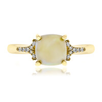 Gouden ring met een AAA Welo-opaal