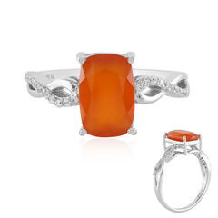 Zilveren ring met een Rode onyx