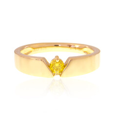Gouden ring met een gele SI2 diamant (de Melo)