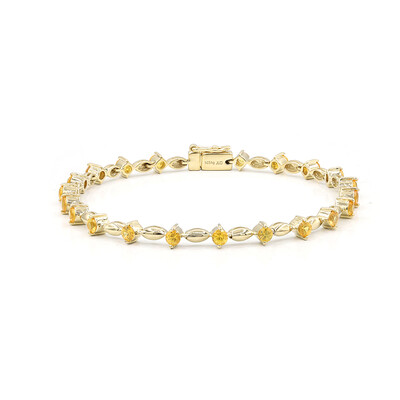 Zilveren armband met gele saffieren