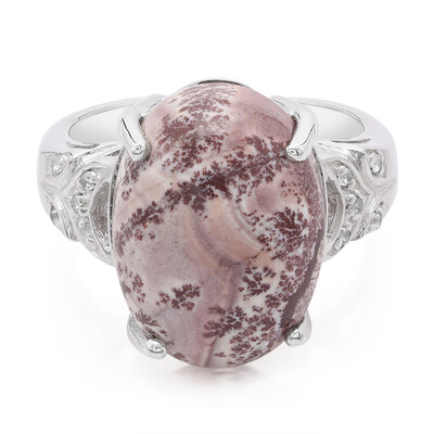 Zilveren ring met een Sonora Dendrieten Jaspis