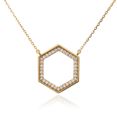 Gouden halsketting met Loepzuivere (F) Diamanten (LUCENT DIAMONDS)