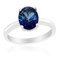 Zilveren ring met een Koningsblauwe Topaas