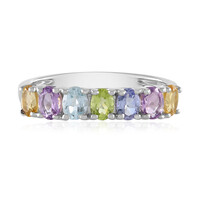 Zilveren ring met amethisten