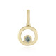 Gouden hanger met een hemelblauwe SI2 diamant