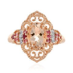 Zilveren ring met een morganiet