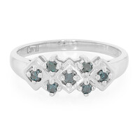 Zilveren ring met Fancy diamanten