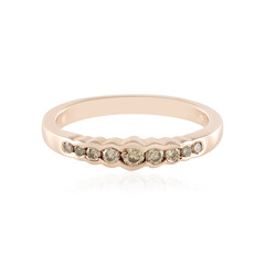 Zilveren ring met een I2 Champagne Diamant