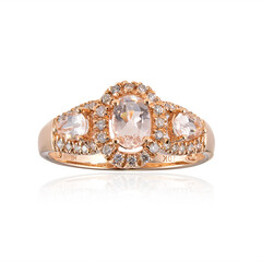 Gouden ring met een AAA Morganiet