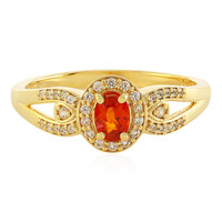 Zilveren ring met een avondrode robijn