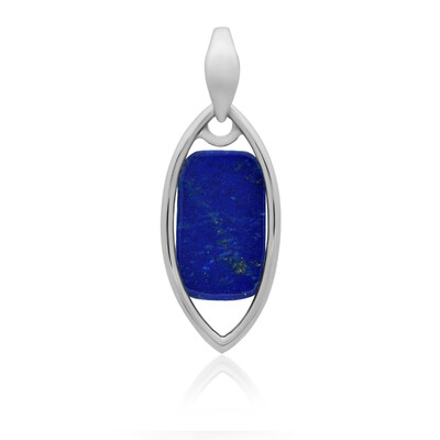 Zilveren hanger met een lapis lazuli