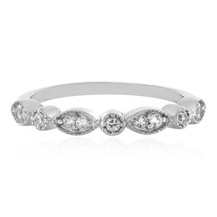 Zilveren ring met zirkonen