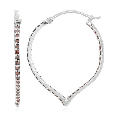 Zilveren oorbellen met Fancy diamanten