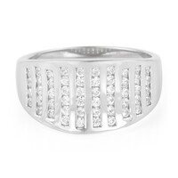 Zilveren ring met zirkonen