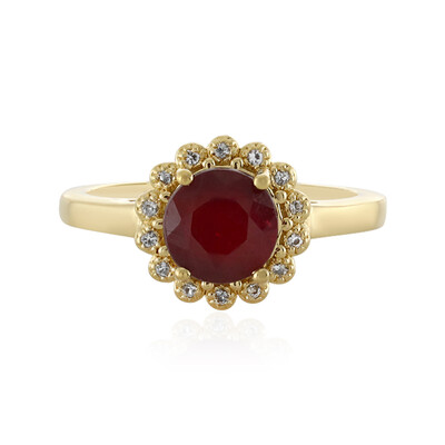 Zilveren ring met een Madagaskar Robijn