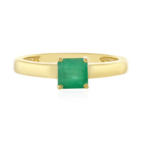 Zilveren ring met een Braziliaanse smaragd