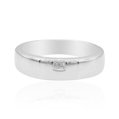 Zilveren herenring met een PK (I) Diamant