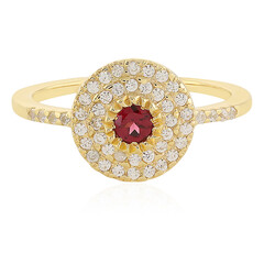 Zilveren ring met een edele rode spinel