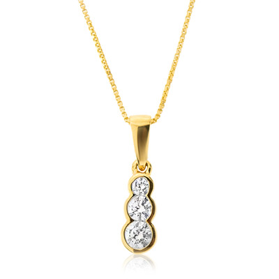 Gouden halsketting met een SI diamant