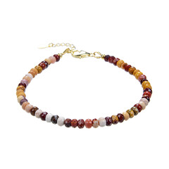 Zilveren armband met mookaieten