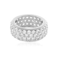 Zilveren ring met zirkonen (de Melo)