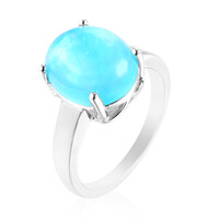 Zilveren ring met een Caribisch Blauwe opaal