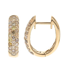 Gouden oorbellen met SI2 Fancy Diamanten (CIRARI)