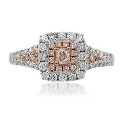 Gouden ring met een I1 Roze Diamant (CIRARI)