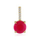 Zilveren hanger met een framboos chalcedoon