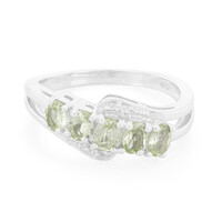 Zilveren ring met Merelani munt granaten