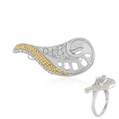 Zilveren ring met zirkonen