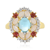 Zilveren ring met een Zwitsers-blauwe topaas
