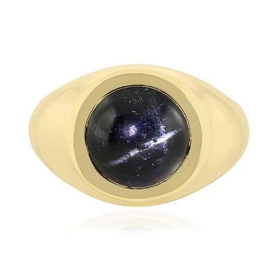Zilveren ring met een Indische Ster Diopsied