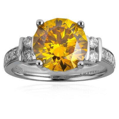 Gouden ring met een sfaleriet (AMAYANI)