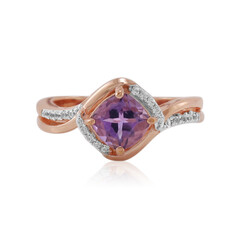 Zilveren ring met een amethist