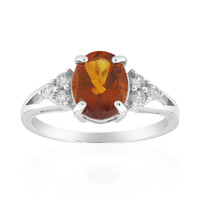 Zilveren ring met een Madeira citrien